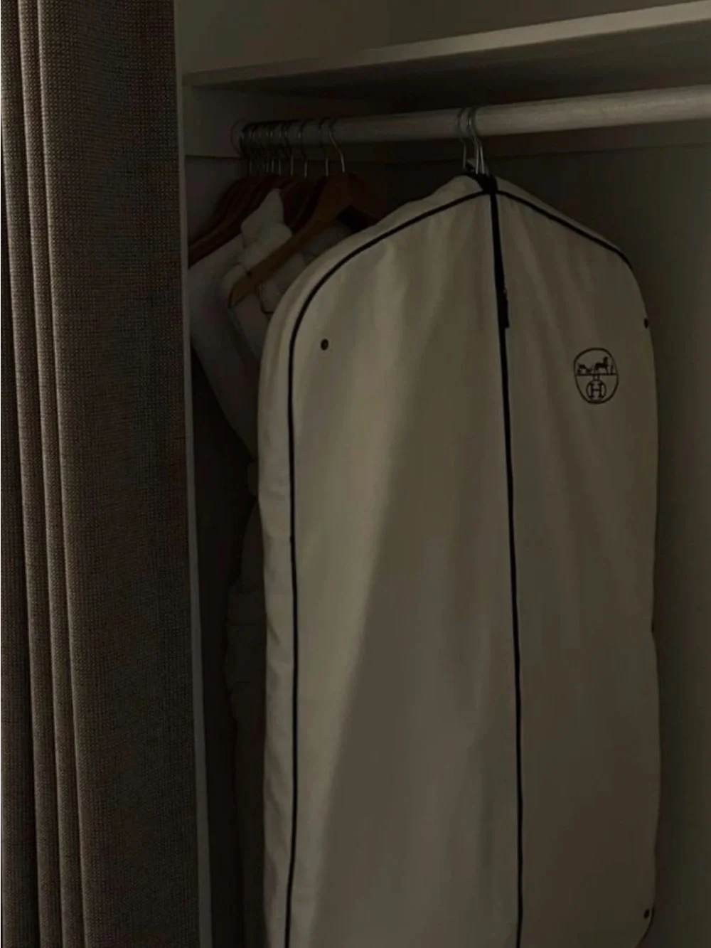 🧡 Hermès Cream Garment Bag Cotton with Hanger
